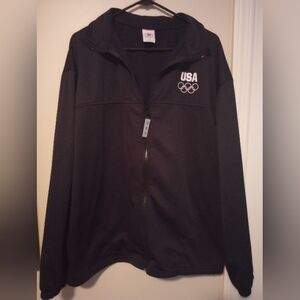 USA Olympic Committee men's long sleeve zip up/warm up jacket
